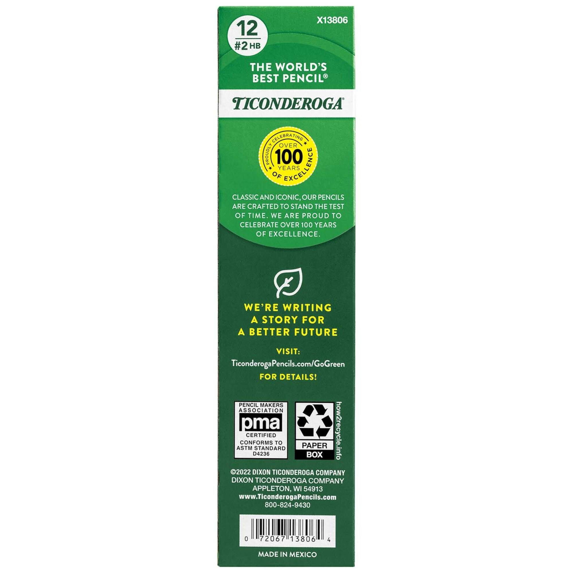 Ticonderoga® 7.75" 2HB Pre-Sharpened Pencils, 3 Packs of 12